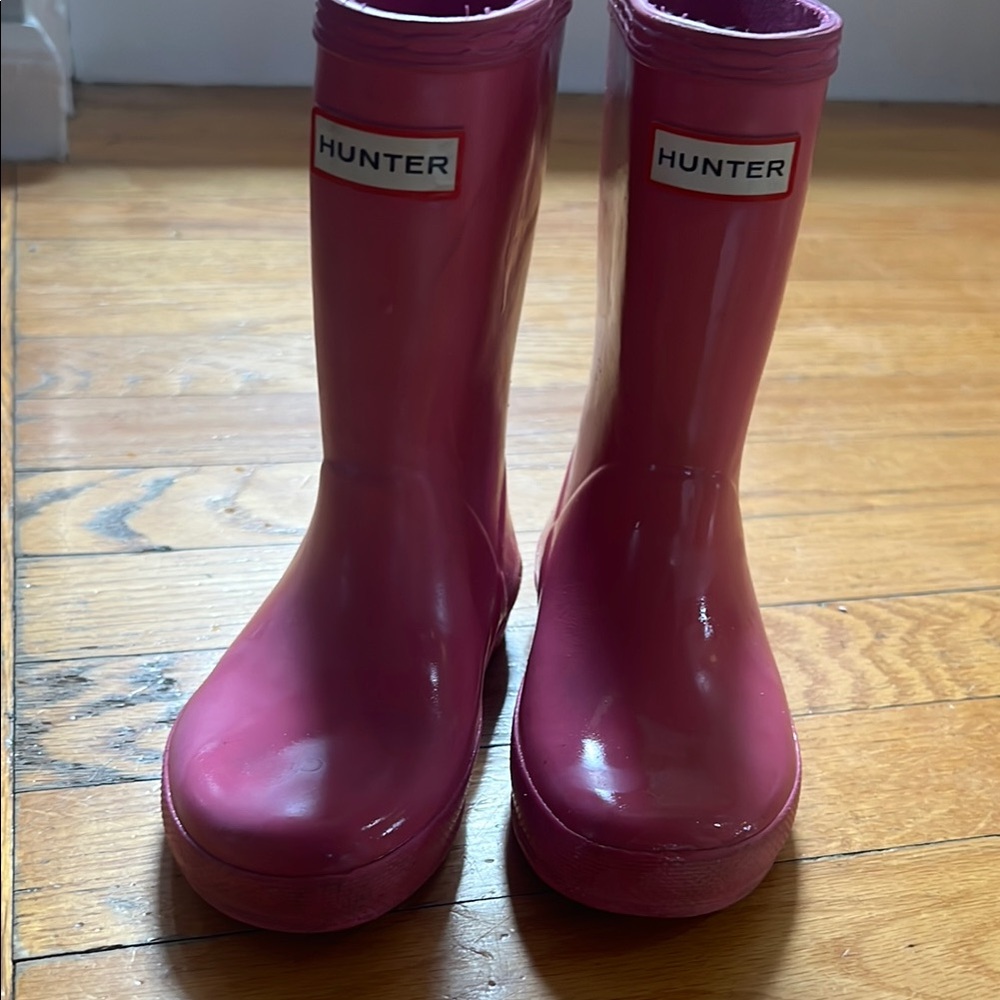 Hunter Kids Pink Rain Boots